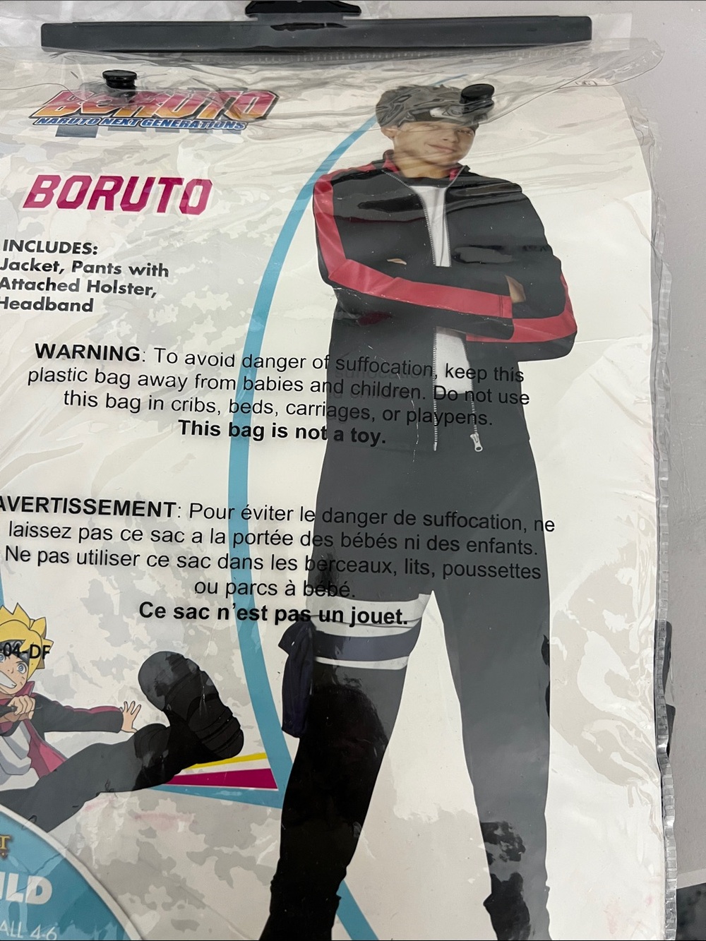 BORUTO NARUTO NEXT GENERATION SPIRIT HALLOWEEN COSTUME FOR 4-6 years old